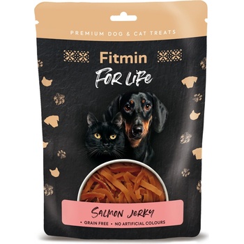 Dibaq Fitmin For Life Jerky лакомства със сьомга за кучета и котки 70 g