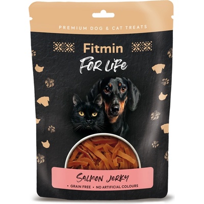 Dibaq Fitmin For Life Jerky лакомства със сьомга за кучета и котки 70 g