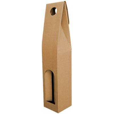 Krabice na víno, HNĚDÁ, 1 láhev, 300x80x80mm, bal. 10 ks
