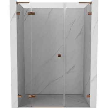 Mexen Lunar L душ кабина лява с врата 145 см, прозрачно, розово злато - 834SL-145-050-60-00-L (834SL-145-050-60-00-L)