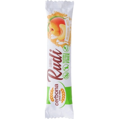 Cerbona Rudi Vegan Bezlepková Ovesná tyčinka s meruňkovou nádivkou v kakaové polevě 30 g