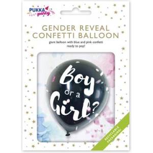 PUKKA PAD Балон, 91 см, pukka pad "Момче или момиче", с конфети (pty557)