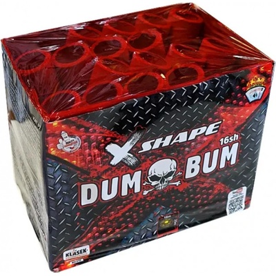 Kompaktní ohňostroj DUMBUM X-SHAPE 16 ran 20mm
