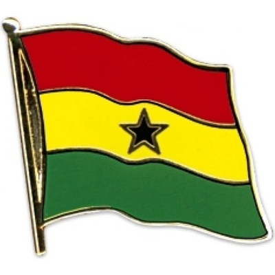 Odznak (pins) 20mm vlajka Ghana - farebný