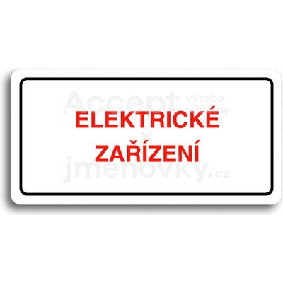 ACCEPT Piktogram ELEKTRICKÉ ZAŘÍZENÍ - bílá tabulka - barevný tisk