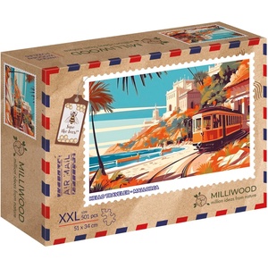 Milliwood Дървен пъзел Milliwood, Hello Traveler, 501 части - Майорка (XXL-Mallorca-5072) - bright-toys
