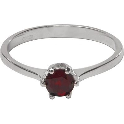 Český granát prsten stříbrný 121096