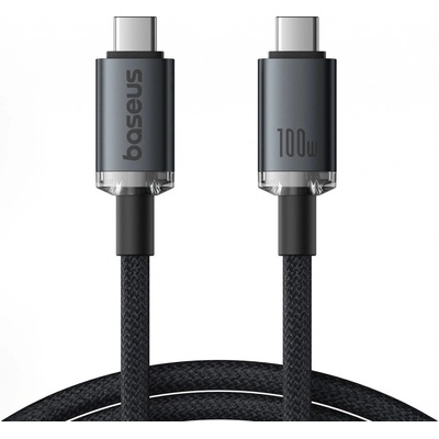 Baseus P10318204111-00 Crystal Shine USB-C (M) - USB-C (M) (100W), 1,5m, černý