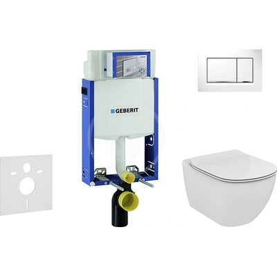 Geberit Kombifix tlačítko Sigma30 bílá/chrom WC Ideal Standard + sedátko 110.302.00.5 NU5