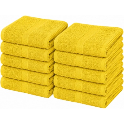 Top textil 10 ks sada dětských ručníků Ekonom 40 x 60 cm žlutá