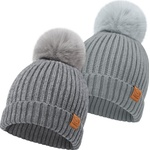 KeaBabies Зимна Детска Шапка 6-36м Сива 2 Броя Keababies