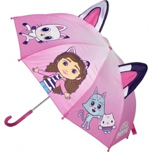 CurePink: dětský manuální deštník Gabby's Dollhouse|Gábinin kouzelný domek: Kočičí uši
