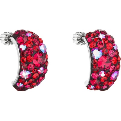 Pavona visací s krystaly Swarovski červené půlkruh 31164.3 cherry