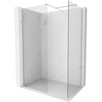 Mexen Kioto-X душ кабина Walk-in 110 x 110 cm, прозрачна 10 mm, четкан никел - 800-110-202-97-00-110-X (800-110-202-97-00-110-X)