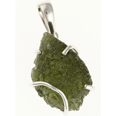 My Moldavite Stříbrný přívěsek s přírodním vltavínem SM12151