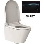 Inter Ceramic Конзолна тоалетна чиния ICC 5938 SMART, седалка и капак, порцелан, бял гланц, 59.3x43.3x38см (5938 SMART)
