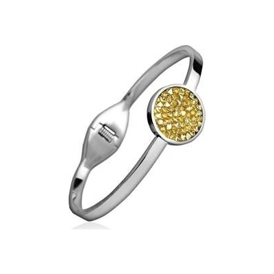 Šperky4U ocelový s krystaly Crystals from Swarovski GOLDEN SHADOW LV7001-GOL