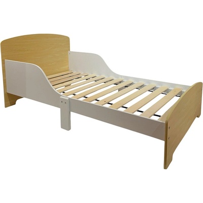 Ginger Home Детско дървено легло със защита и подматрачна рамка 140/70 см
