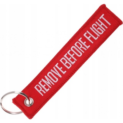 Přívěsek na klíče remove before flight ČERVENÁ – Zboží Dáma