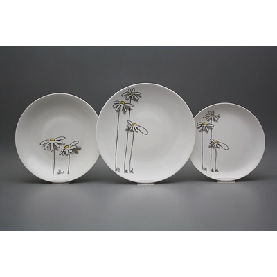 Bohemia Porcelán 1987 Coup Kopretiny 24 ks BB