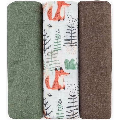 Petite & Mars Sada bambusová mušelínová Moussy Forest Fox 68 x 68 cm 415366 3ks