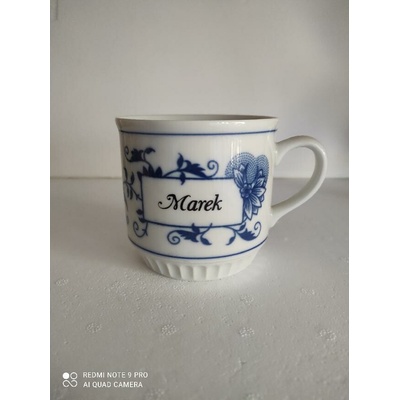 Český Porcelán Dubí Cibulák Hrnček Leo s menom MAREK 300 ml