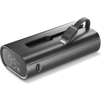 Cellularline Външна батерия LINK 10000mAh Дисплей и вграден USB-C кабел