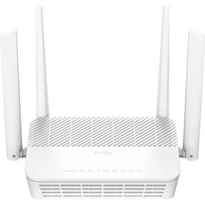Рутер Cudy WR3000H, 3000Mbps, 2.4GHz(574Mbps)/ 5GHz(2402Mbps), Wireless AX, 4x 10/100/1000Mbps LAN, 1x 10/100/1000/2500Mbps WAN, 4x външни антени (WR3000H)
