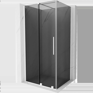 Mexen Velar плъзгаща се душ кабина 110 x 90 см, графит, бяла - 871-110-090-41-20 (871-110-090-41-20)