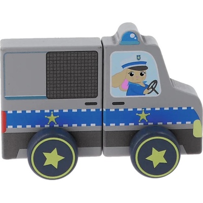 Trefl Magnetické vozidlo Policajné auto 2 prvky 61814