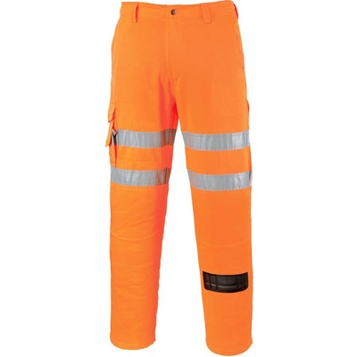 PortWest Kalhoty EST46 ES1 Essential Hi-Vis Combat reflexní Oranžová