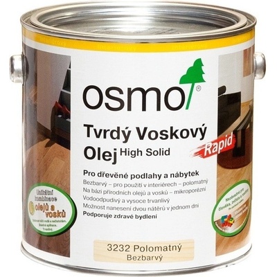 Osmo 3262 tvrdý voskový olej Rapid 25 l Bezfarebný matný