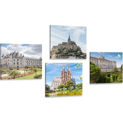 Set obrazů historické bohatství - 4x 40x40