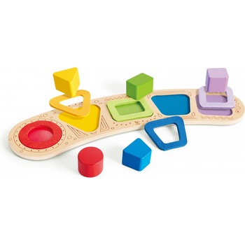 Hape Дървена играчка за сортиране Hape - Цветове и форми, 11 части (H1666)