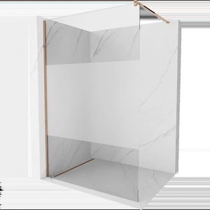 Mexen Kioto душ-преграда тип Walk-in 70 x 200 см, прозрачен/мат 8 мм, розово злато (800-070-101-60-35)