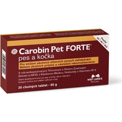 NBF Lanes Srl Carobin Pet Forte pre psov a mačky 30 tbl