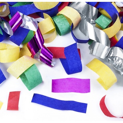 PartyDeco Vystreľovacie konfety a stužky 60cm