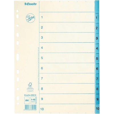 ESSELTE Регистър esselte a/4 картонена кутия 1-10 69912 (69912)