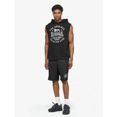 Lonsdale Men's sleevelEss hoodie & shorts set regular fit čierne