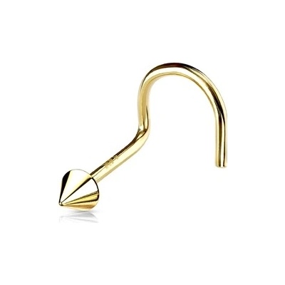 Šperky4U zlatý piercing do nosu špčka ZL01116-YG