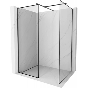 Mexen Kioto стъклена преграда за душ Walk-in 110 x 100 см, черна рамка, черна - 800-110-202-70-70-100 (800-110-202-70-70-100)