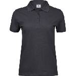TEE JAYS tj1401 / Дамска поло тениска от плътен памук - тъмносива xxxl (18140167013)