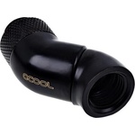 Alphacool Ъглов адаптер Alphacool Eiszapfen, 2 x 45°, G1/4 външна към G1/4 вътрешна резба, Черен мат (AC-1011179) - cybertrade