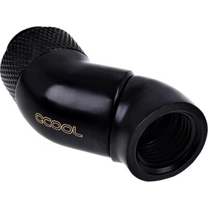 Alphacool Ъглов адаптер Alphacool Eiszapfen, 2 x 45°, G1/4 външна към G1/4 вътрешна резба, Черен мат (AC-1011179) - cybertrade