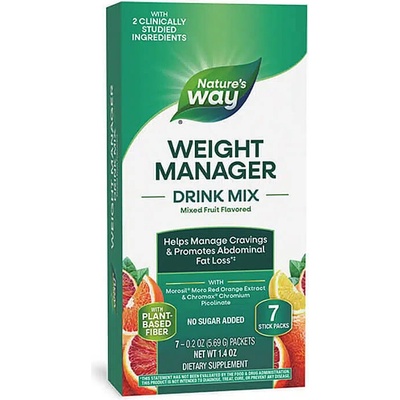 Nature's Way Weight Manager Drink Mix (формула за контрол на теглото) 7 сашета с плодов вкус | Nature’s Way (14984)