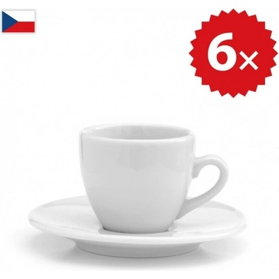 český porcelán Šálka na espresso 6ks 70 ml