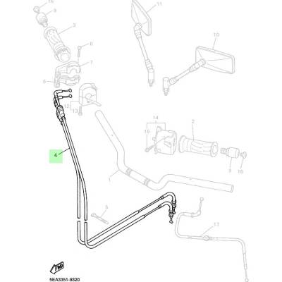Yamaha Genuine Plynová lanka Yamaha XJR 1300 (07-16) - 5UX-26302-00 5UX-26302-00 – Hledejceny.cz