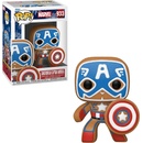 Funko Pop! Marvel Holiday Gingerbread Captain America 933 Bobble-Head Merch