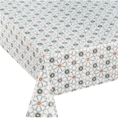 Ubrus PVC 3581131, metráž, 20 m x 140 cm, květinky na šedém podkladu, IMPOL TRADE