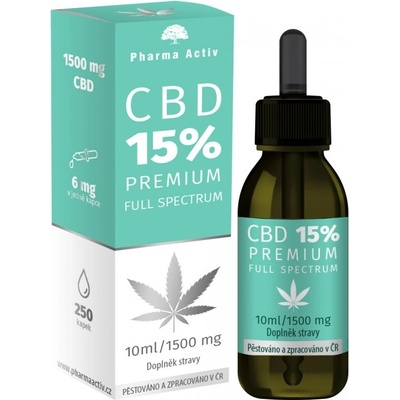 Pharma Activ CBD 15% Premium 1500 mg Full Spectrum konopný olej 10 ml